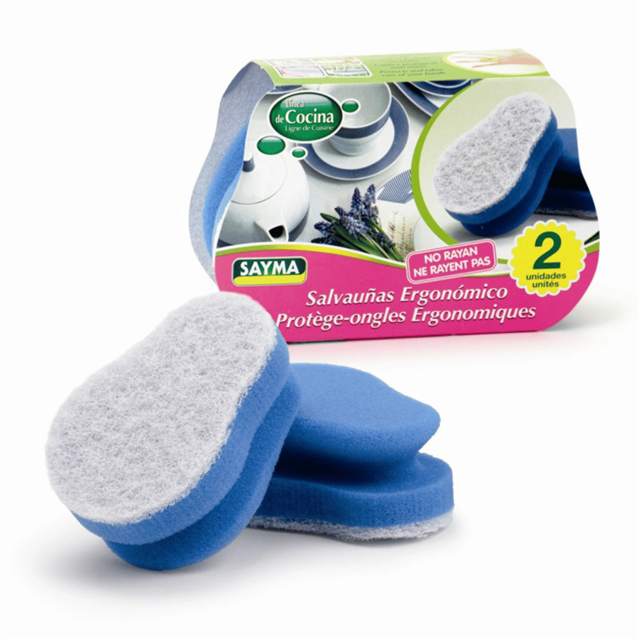 SAYMA ESFREGÃO C/2 ERGONOMICO SALVAUNHAS