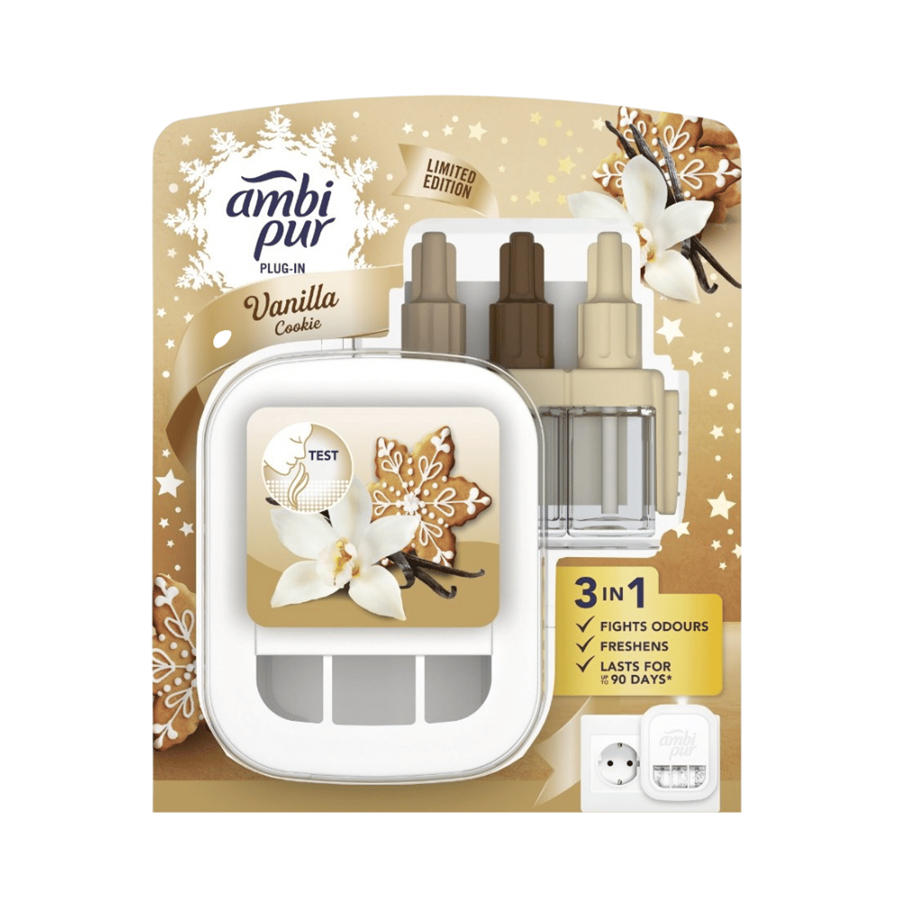 AMBI PUR DIFUSOR C/REC. 20ML 3EM1 BAUNILHA COOKIE AMBI PUR DIFUSOR C/REC. 20ML 3EM1 BAUNILHA COOKIE