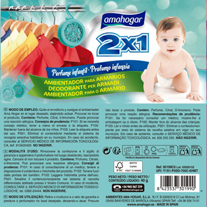 AMAHOGAR AMBIENTADOR 2X1 PERFUME INFANTIL
