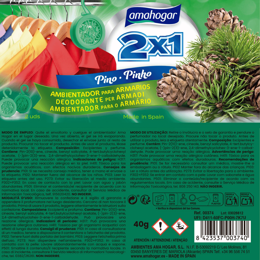 AMAHOGAR AMBIENTADOR 2X1 PINHO
