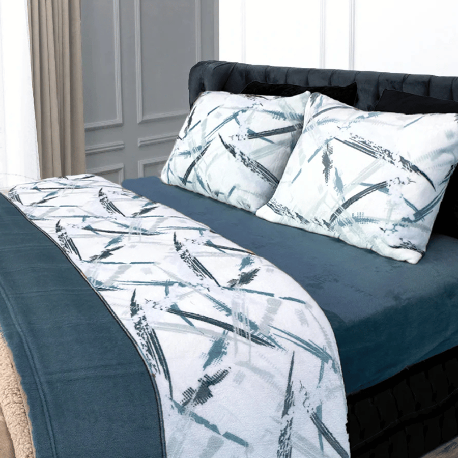 JOGO CAMA 260X280 SEDALINA ARTE AZUL CASAL