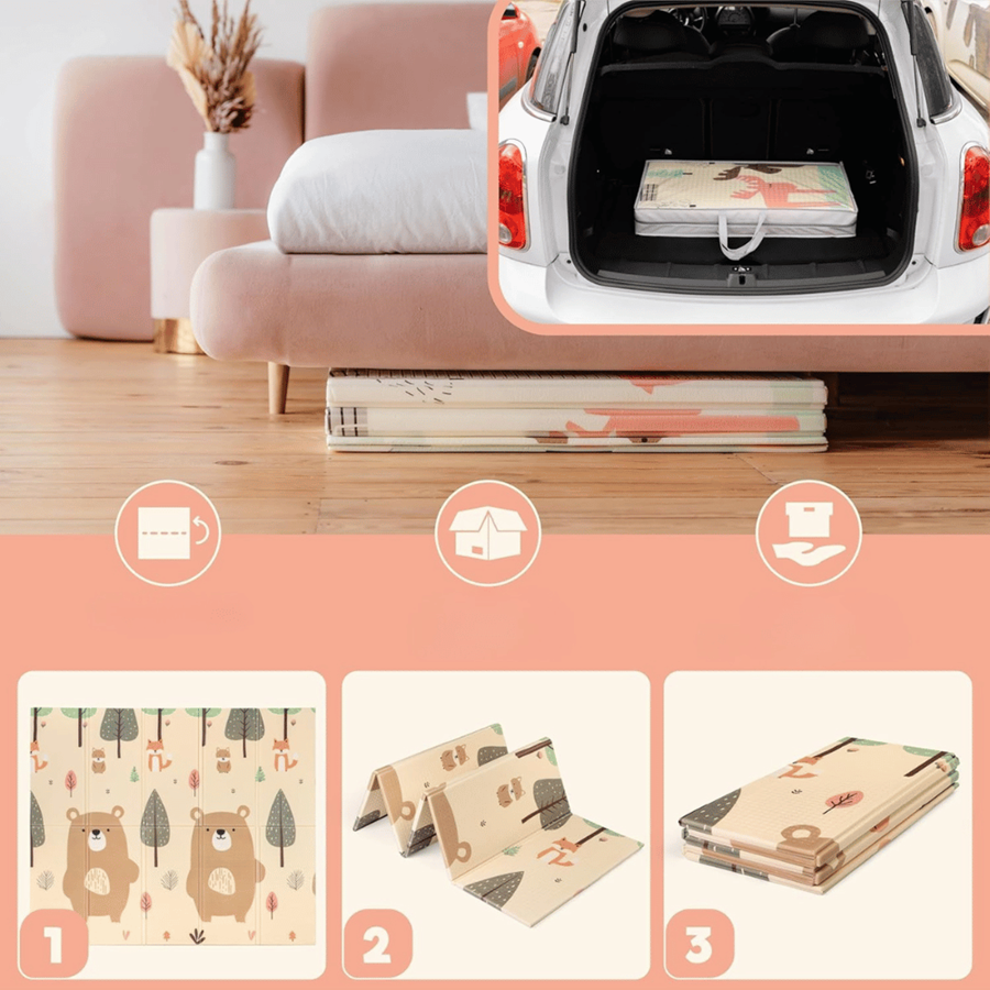 TAPETE INFANTIL XXL DOBRÁVEL E REVERSIVEL BEAR