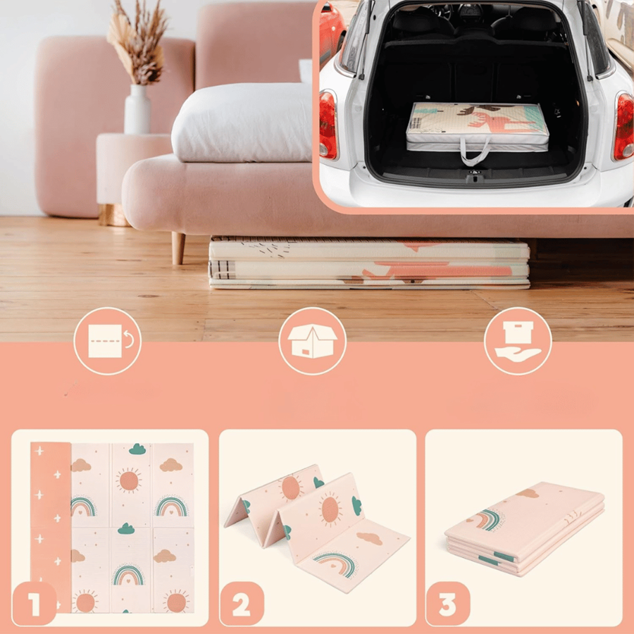 TAPETE INFANTIL XXL DOBRÁVEL E REVERSIVEL PINK