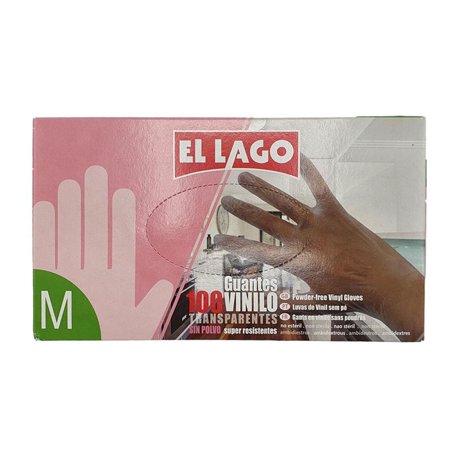 LUVA VINIL CONJUNTO 100 UNIDADES TAMANHO M