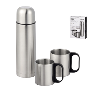 KOZINA TERMO 500ML C/2 CANECAS INOX