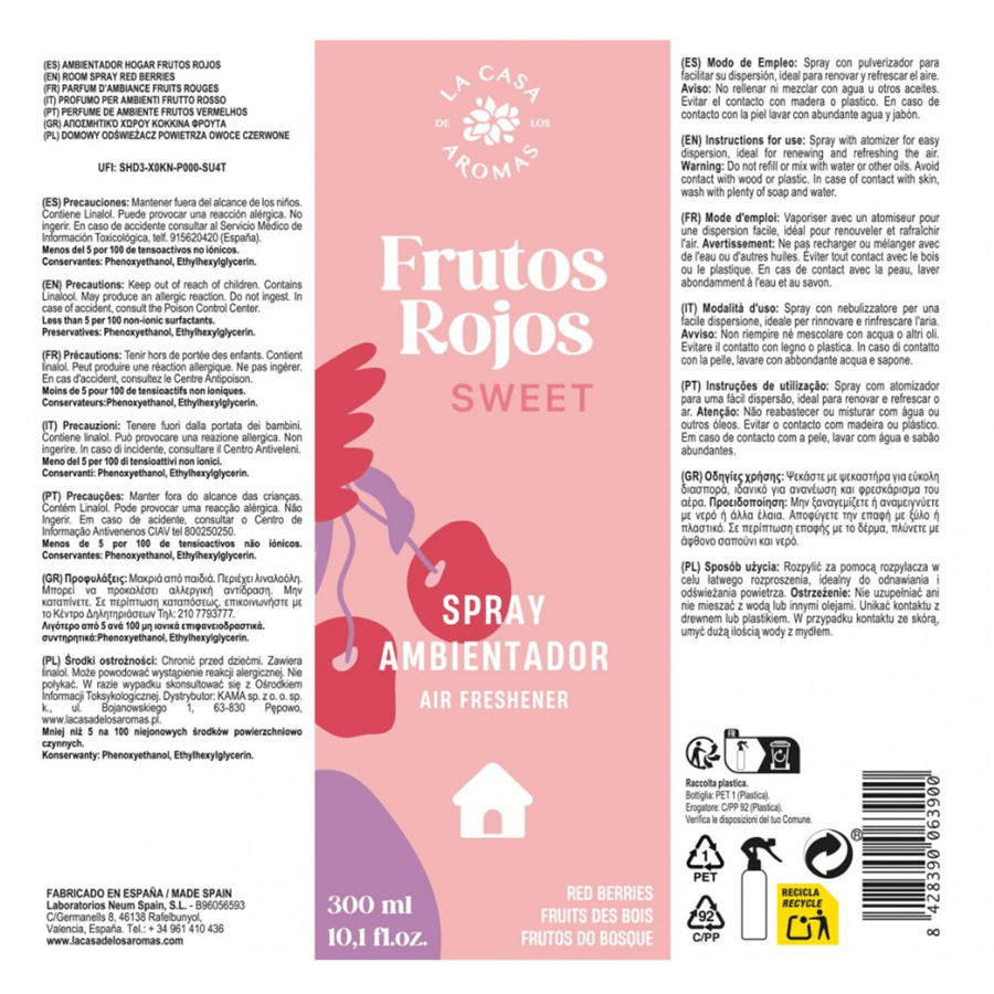 C.AROMAS AMBIENTADOR FRUTOS VERMELHOS