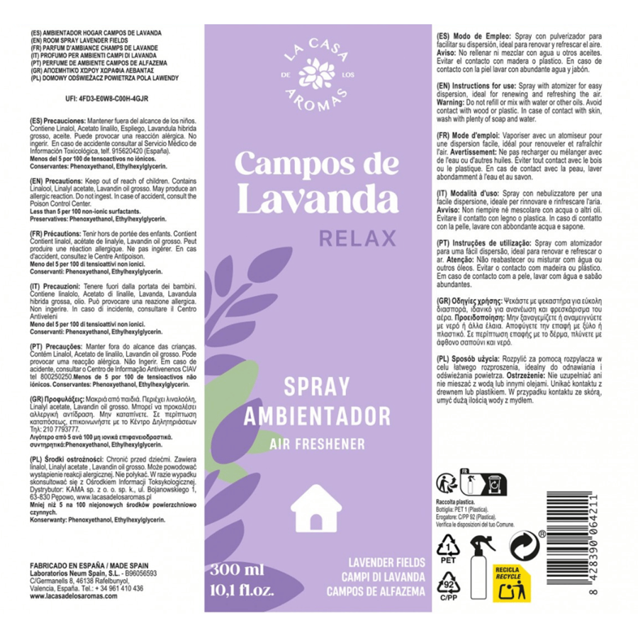 C.AROMAS AMBIENTADOR CAMPOS DE LAVANDA