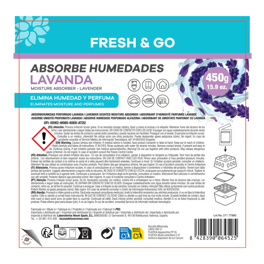 CASA AROMAS ABSORVE HUMIDADE 450G LAVANDA