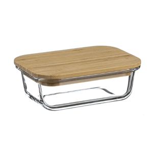 RECIPIENTE VIDRO C/TPA BAMBU 370ML