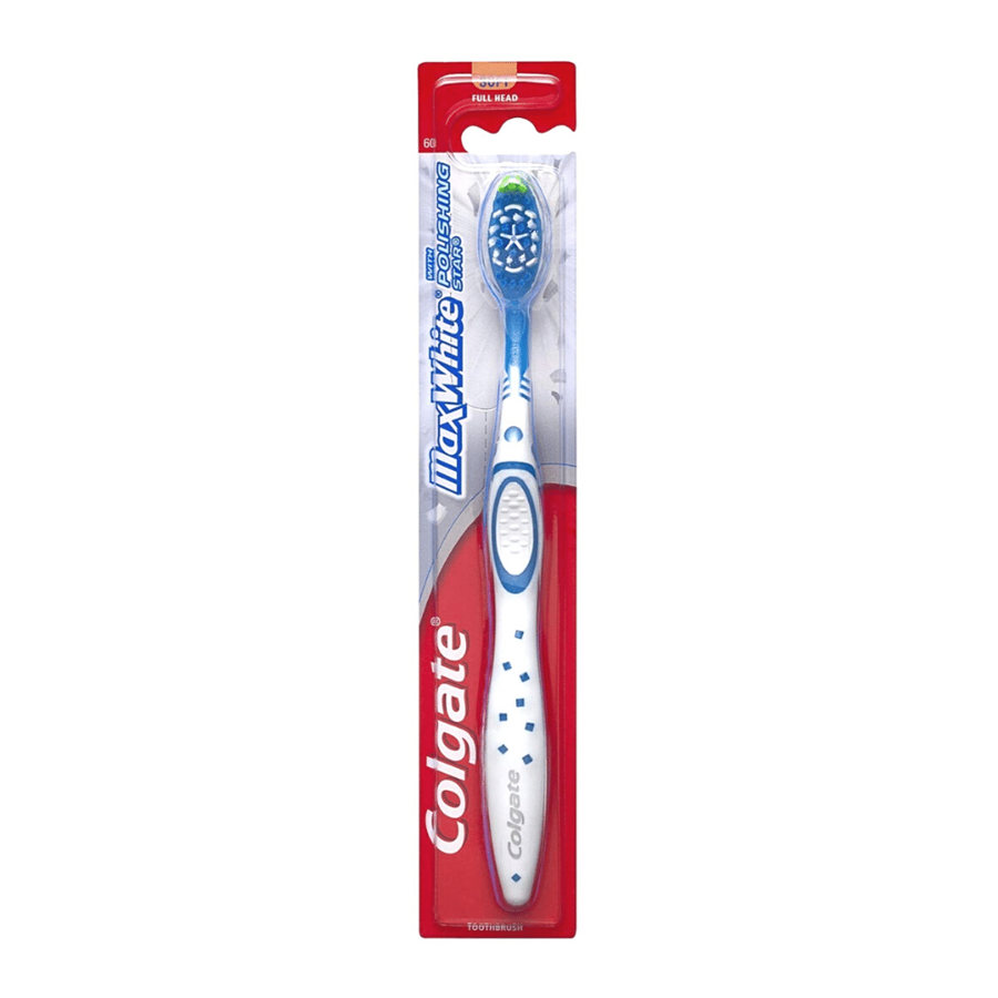 ESCOVA DE DENTES COLGATE MAX WHITE MÉDIA AZUL