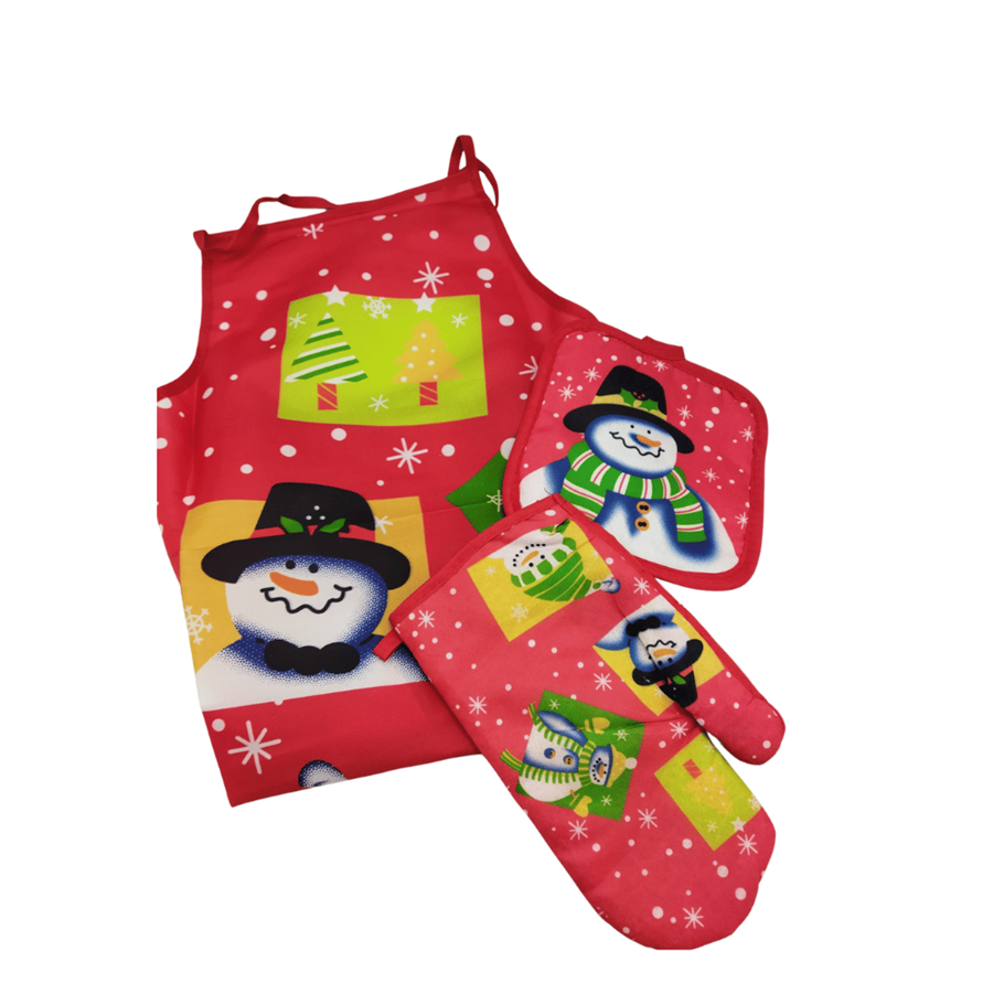 AVENTAL C/LUVA E PEGA BONECO NEVE