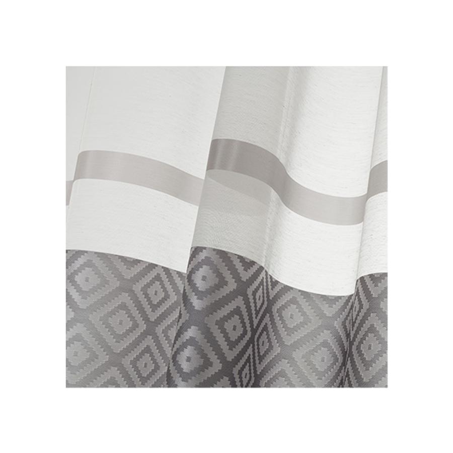 CORTINA CINZA TRIBAL 140X260CM