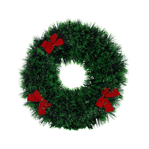 COROA NATAL 38CM C/LAÇOS VERMELHOS