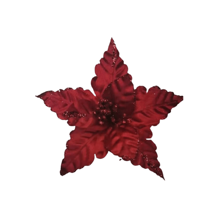 FLOR DEC NATAL 21CM VERMELHO