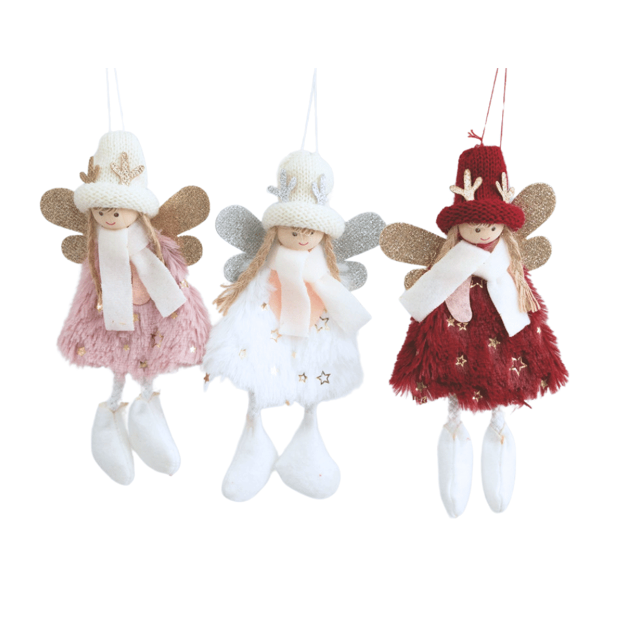 ANJO NATAL ROSA 12CM