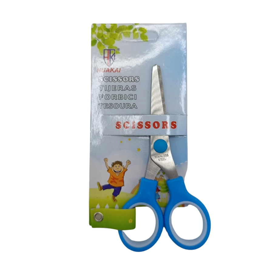 TESOURA INFANTIL MULTIUSOS 13CM AZUL