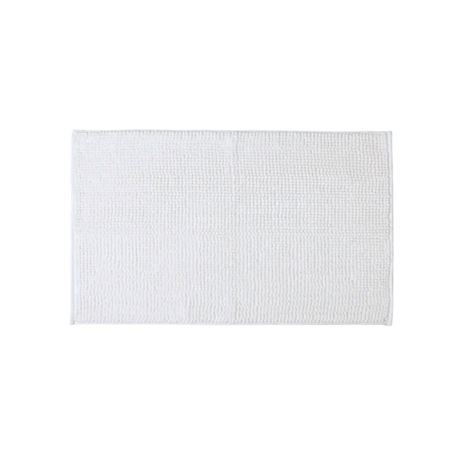 TAPETE BANHO 45X70CM CHENILLE BRANCO