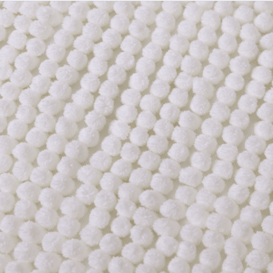 TAPETE BANHO 45X70CM CHENILLE BRANCO