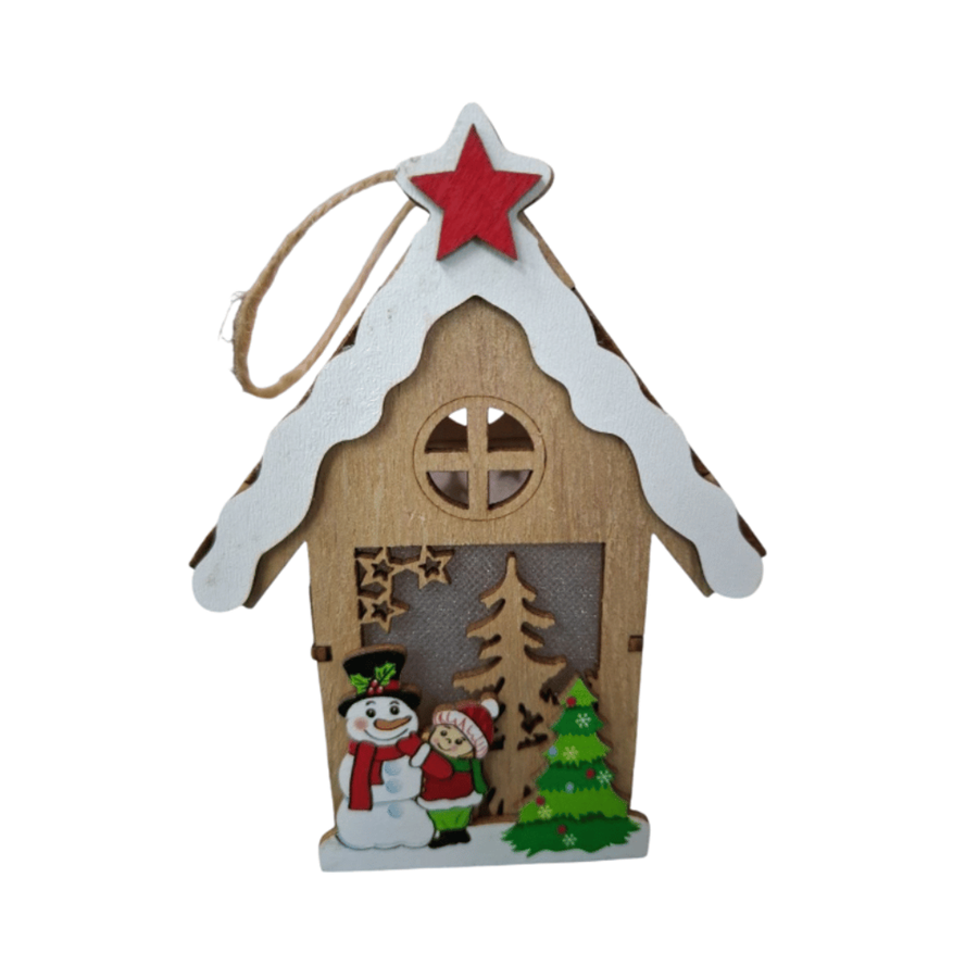 CASA NATAL C/ LUZ BONECO NEVE