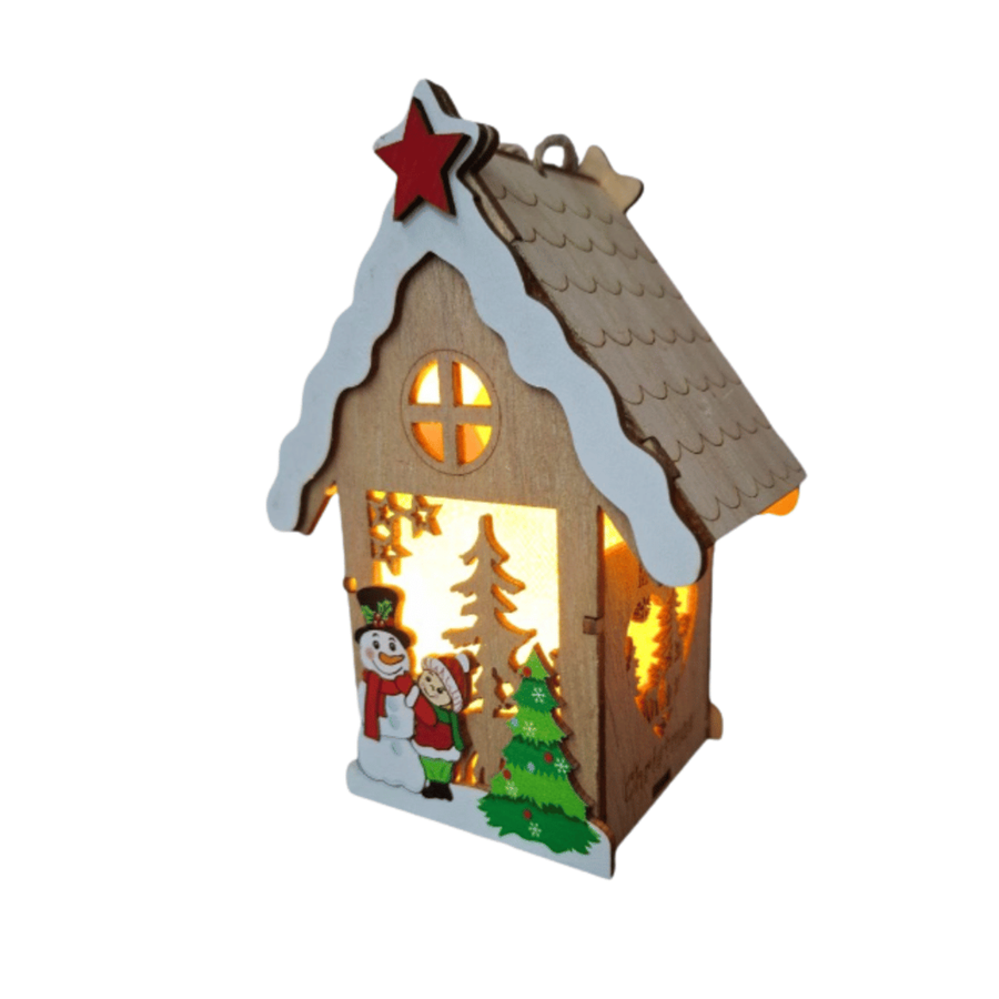 CASA NATAL C/ LUZ BONECO NEVE