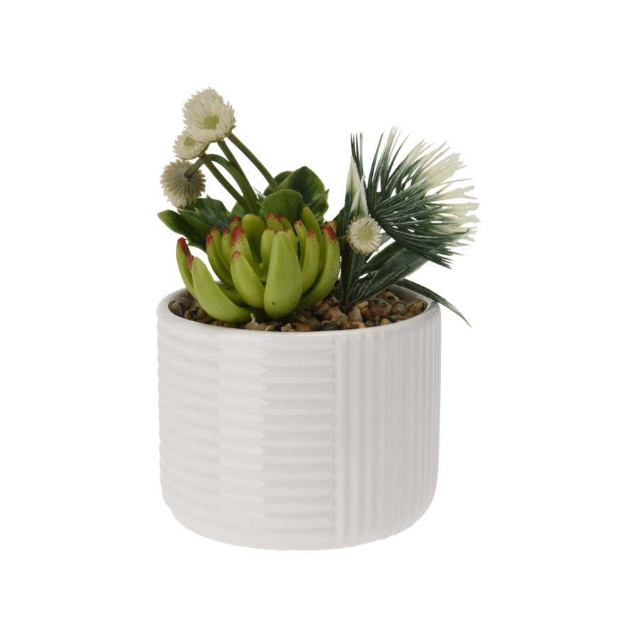 PLANTA ARTIFICIAL VASO BRANCO