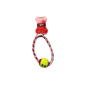 BRINQUEDO BOLA TÉNIS VERMELHA C/CORDA