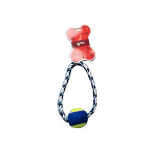 BRINQUEDO BOLA TÉNIS AZUL C/CORDA