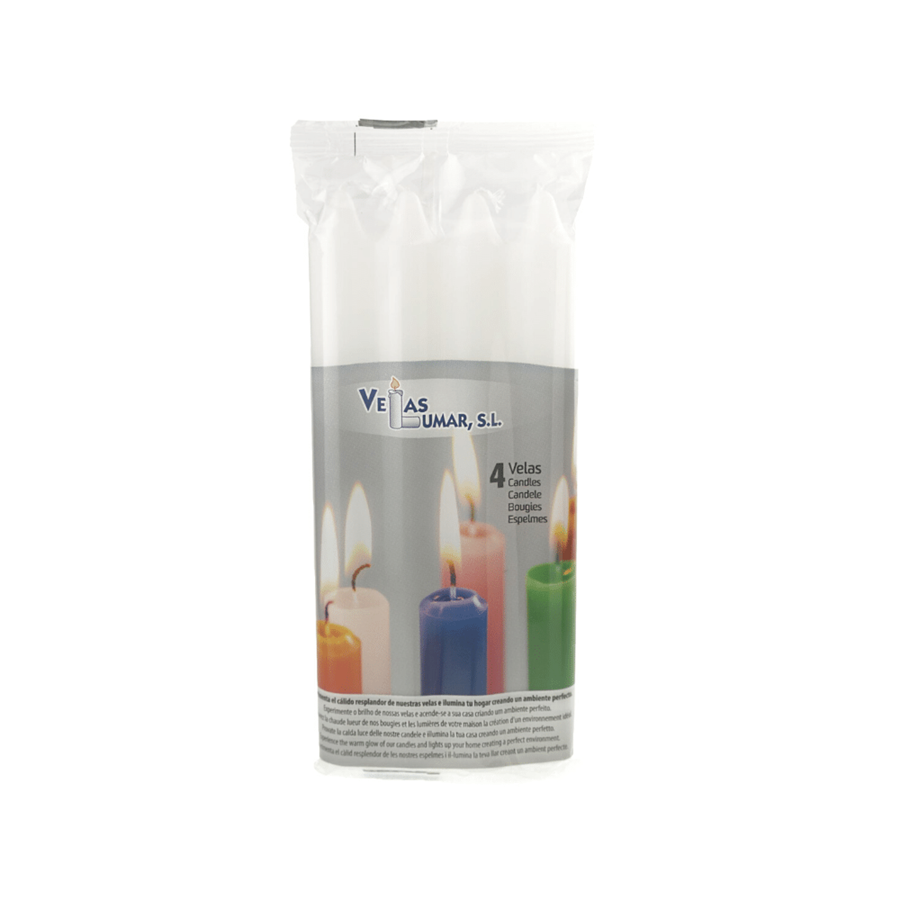 VELA LUMAR PACK 4 BRANCO