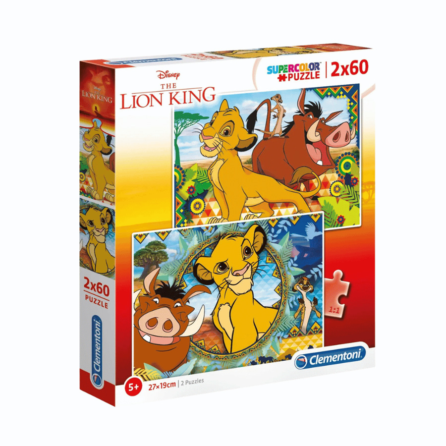 DISNEY PUZZLE 2X60PCS REI LEÃO