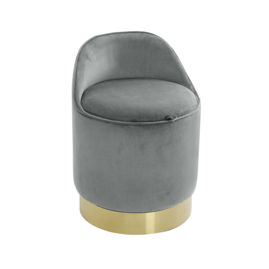 BANCO PUFF C/DOURADO
