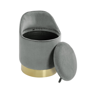BANCO PUFF C/DOURADO