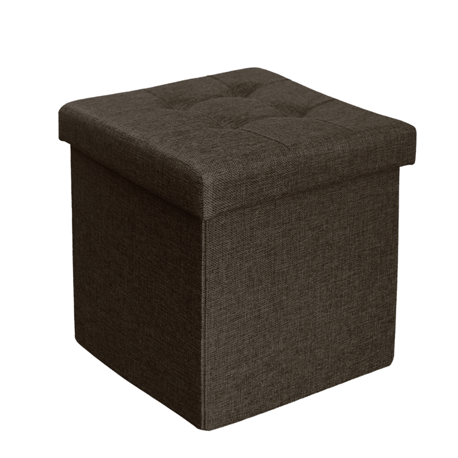 BANQUETA 38X38X38 CASTANHO TECIDO