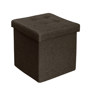BANQUETA 38X38X38 CASTANHO TECIDO