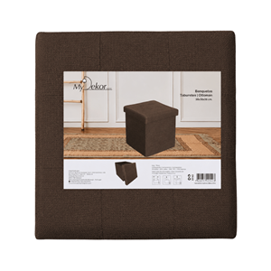 BANQUETA 38X38X38 CASTANHO TECIDO