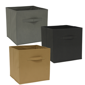 CAIXA TECIDO PRETA 31X31CM