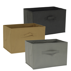 CAIXA TECIDO 38X25CM P/ARRUMAÇÃO PRETA