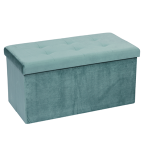 BANQUETA VELUDO AZUL