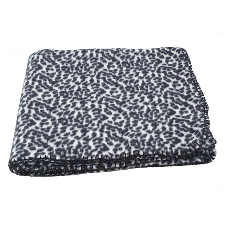 MANTA POLAR PRETO E BRANCO 160x220CM