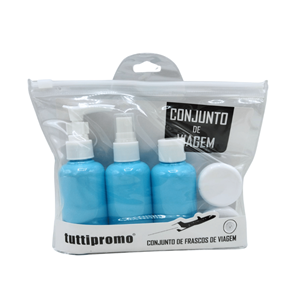 CONJUNTO NECESSAIRE VIAGEM 5PCS AZUL