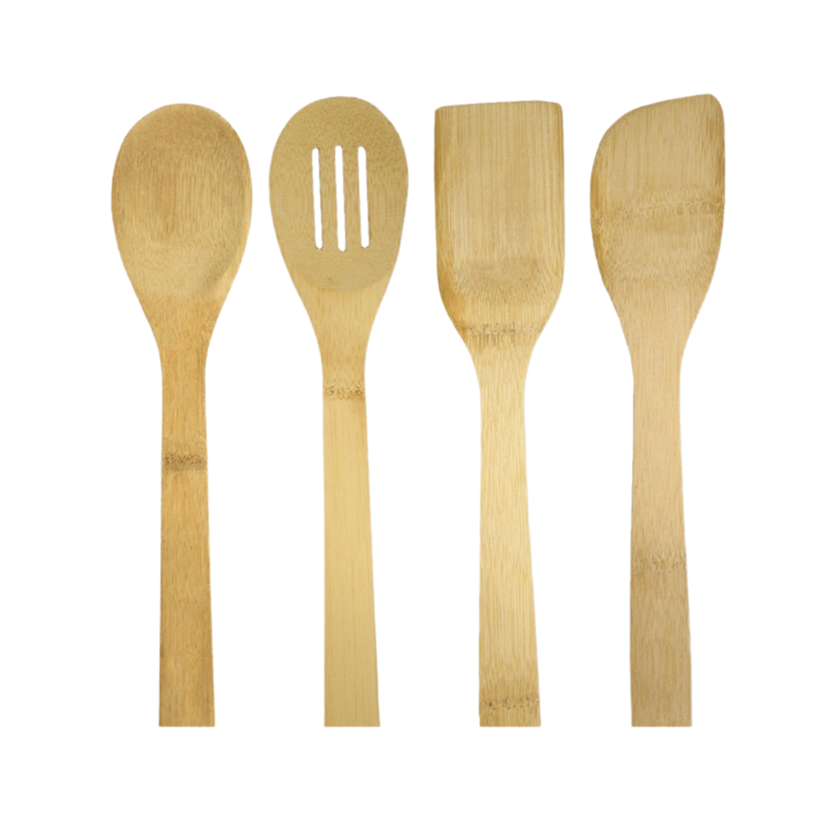 UTENSILIO COZINHA BAMBU 4PCS
