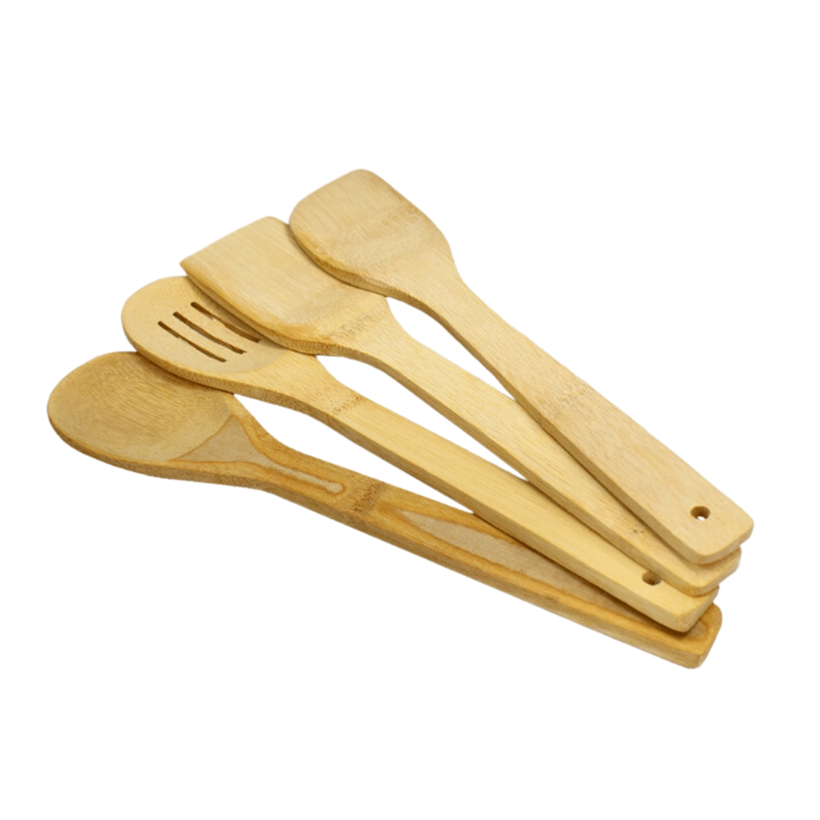 UTENSILIO COZINHA BAMBU 4PCS
