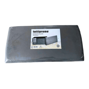 BANQUETA VELUDO 76X38X38CM CINZA