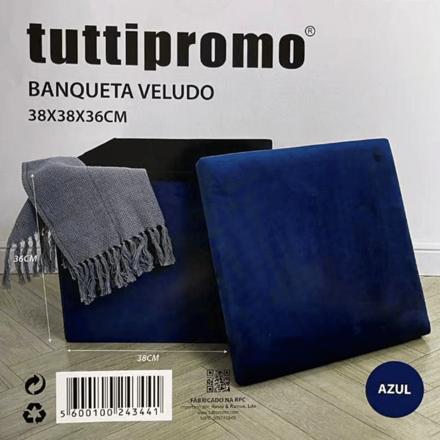 BANQUETA VELUDO 38X38X36CM AZUL PETROLEO BANQUETA VELUDO 38X38X36CM AZUL PETROLEO