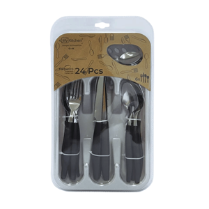 MY KITCHEN FAQUEIRO 24PCS PRETO