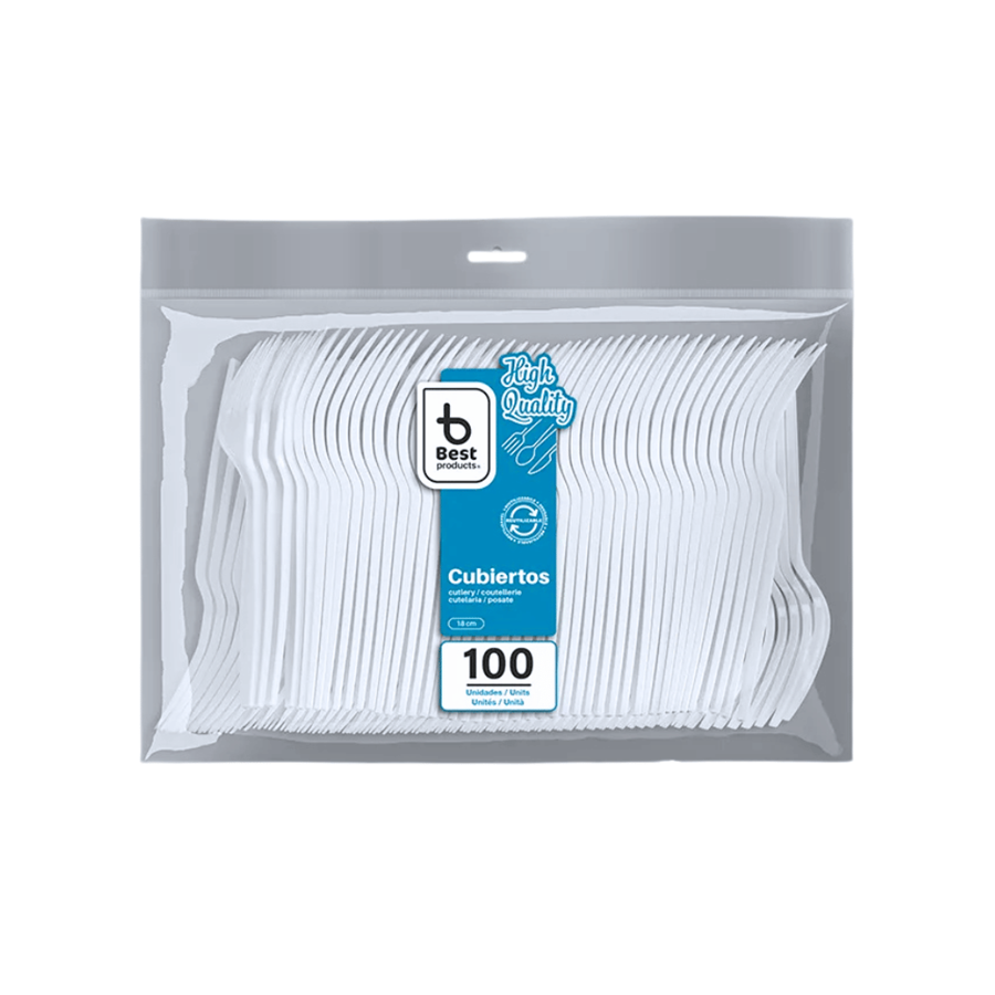 BEST GARFO C/100 BRANCO REUTILIZÁVEL