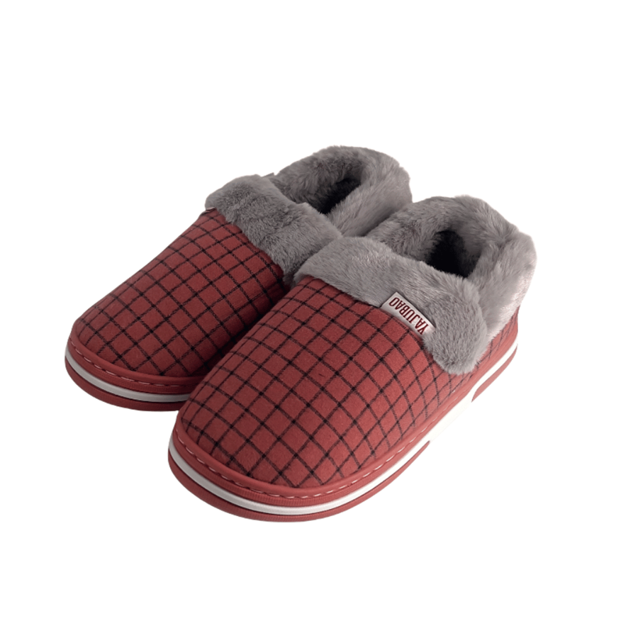 PANTUFA SRA QUADRADOS ROSA 36-37