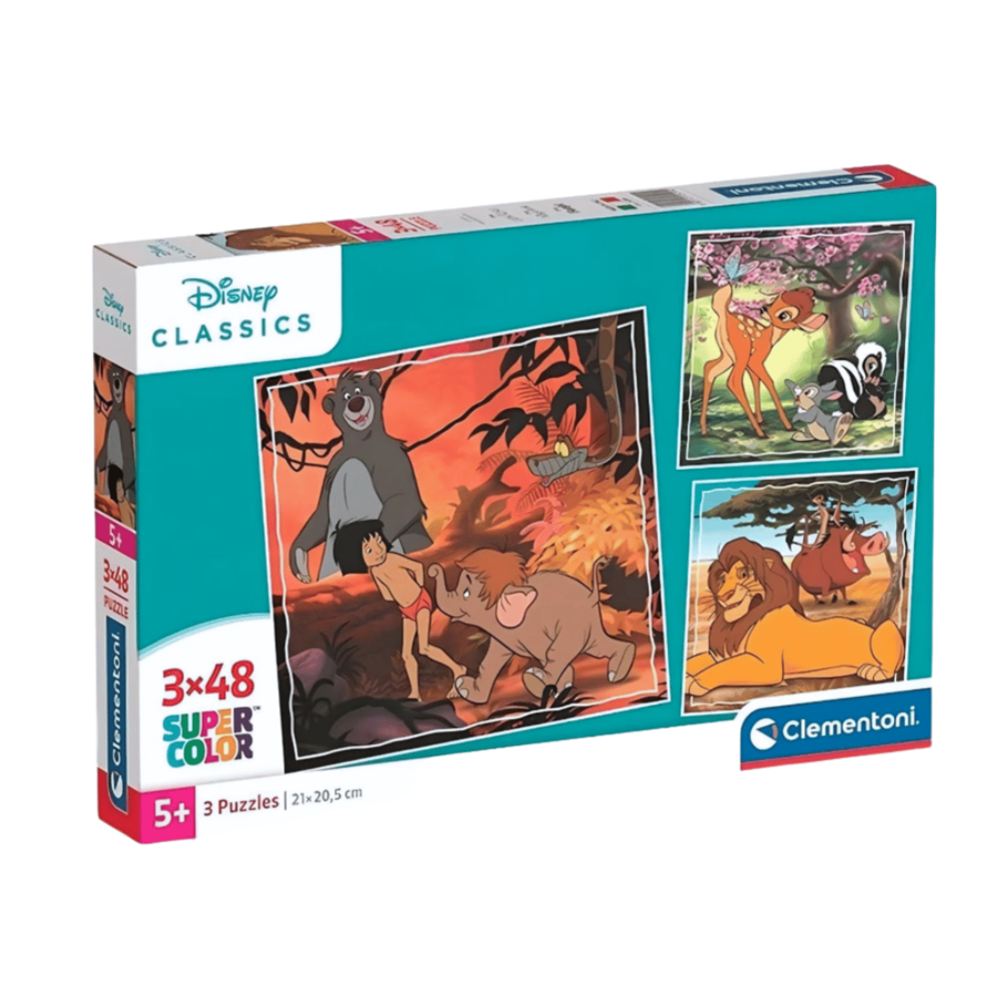 DISNEY CLASSIC PUZZLE 3X48PCS