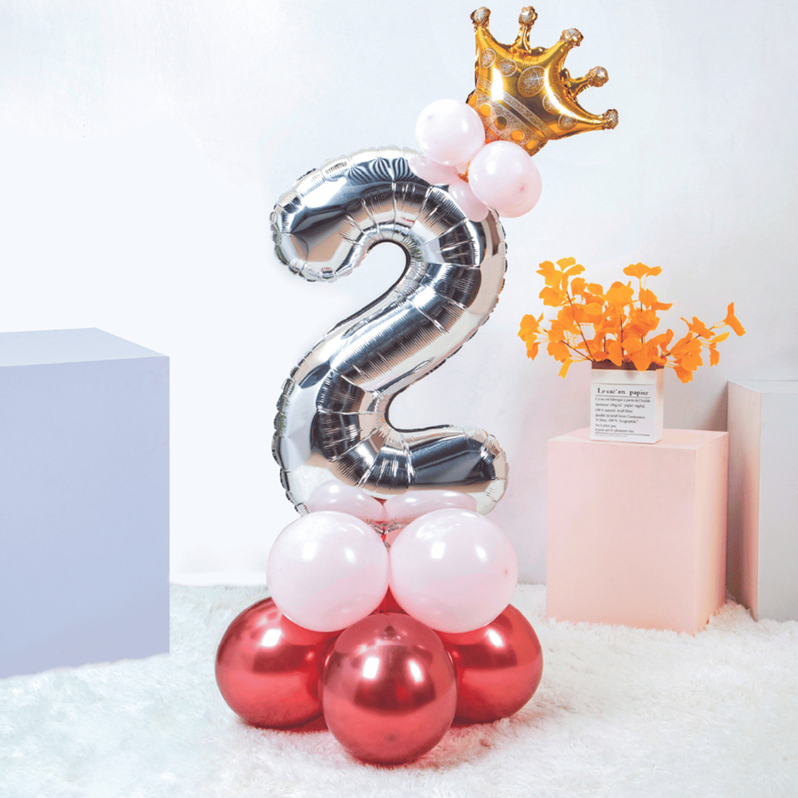 KIT BALÕES N.2 ROSA/BRANCO