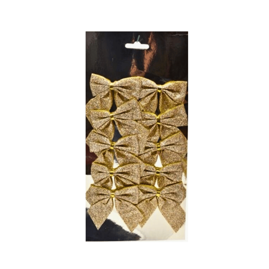 LAÇO DE NATAL C/10 DOURADO