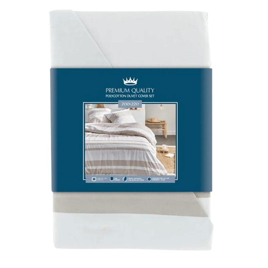 CAPA EDREDÃO RISCAS 200X220CM C/2 FRONHAS